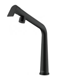 Смеситель для кухни/мойки Franke Icon, однорычажный, неповоротный, керамический картридж, высокий, длина излива 184 мм, латунь, цвет черный матовый