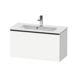Тумба под раковину Duravit D-Neo, 81х37,2х44 см, подвесная, 1 выдвижной ящик, ДСП, цвет: белый матовый, шкафчик навесной, прямоугольная, правая/левая, в ванную комнату