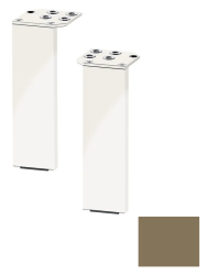 Ножки Duravit Brioso (пара) 15,2х4,4х1 см, лакированные, опора для мебели, цвет: серо-коричневый, 2 штуки, для тумбы/пенала/комплекта, алюминий, в ванную комнату