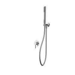 Душевая система встраиваемая Whitecross Y, цвет хром, комплект: однорычажный смеситель/лейка/держатель лейки/шланг, латунь, скрытого монтажа