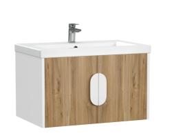 Тумба под раковину Cersanit COMO 70 для COMO 70, подвесная, цвет орех, 2 распашные дверцы, прямоугольная