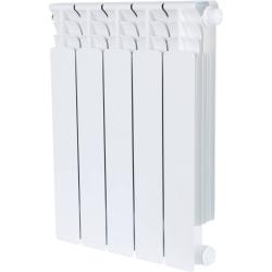 Радиатор отопления Stout Space 500 5 секций, биметаллический, 915 Вт. нижнее левое подключение, для отопления квартиры, дома, цвет белый