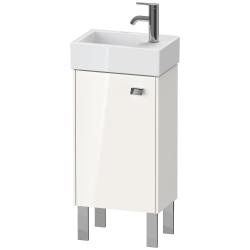 Тумба под раковину Duravit Brioso, 36,4х23,9х57 см, напольная, цвет: белый глянец, 1 распашная дверца/одностворчатая, стеклянная полка, ДСП, прямоугольная, левая, в ванную комнату