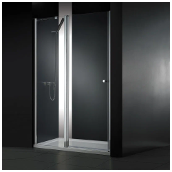 Душевая дверь Cezares Elena, 100х195 см прозрачное стекло/профиль хром, в нишу, универсальная установка, прозрачное закаленное стекло, распашная Душевая дверь Cezares Elena, 100х195 см прозрачное стекло/профиль хром, в нишу, универсальная установка, прозрачное закаленное стекло, распашная
