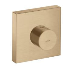 Смеситель для душа Axor Starck ShowerCollection 120/120, термостатический, скрытого монтажа, настенный, без излива/шланга/лейки, квадратный, латунный, цвет шлифованная бронза, с термостатом, встроенный/встраиваемый/термостатный