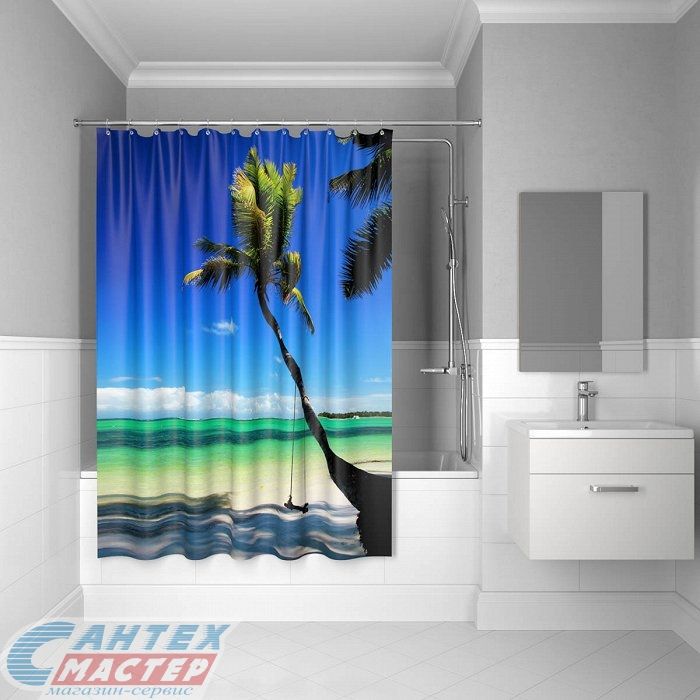 Шторка Iddis для ванной комнаты Basic 200х180 630P18Ri11