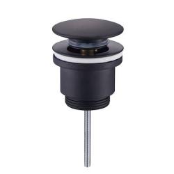 Донный клапан Raglo R600.01.06, без перелива, фиксированный, цвет черный, click/clack, 64 мм, латунь, для раковины/умывальника 
