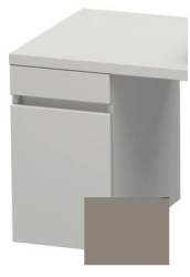 Тумба/шкафчик для консоли/столешницы Duravit DuraStyle под раковину 30х54,8х51,2 см, подвесная, ДСП, цвет: бетонно-серый/базальт, 1 выдвижной ящик, прямоугольная