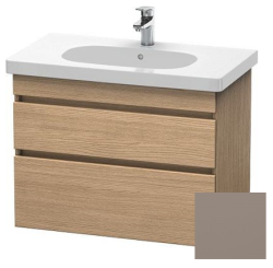 Тумба под раковину для консоли/столешницы Duravit DuraStyle 90х47,8х51,2 см, подвесная, ДСП, цвет: дуб европейский/базальт, 2 выдвижных ящика, прямоугольная