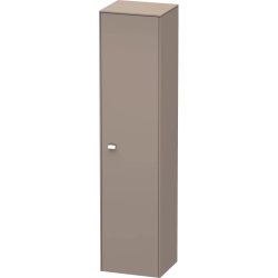 Пенал Duravit Brioso R, 42x36x177 см, подвесной, (правый), с дверцей, с полкой, со стеклянными полками, цвет: базальт/хром, в ванную комнату