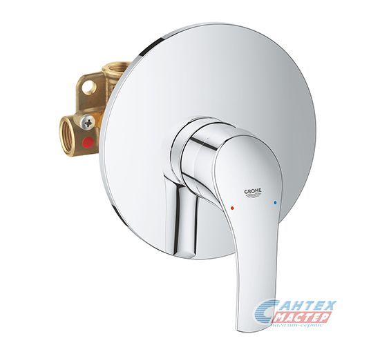 Смеситель для душа Grohe Eurosmart New однорычажный, скрытого монтажа, керамический, настенный, без излива/шланга/лейки, латунь хром Смеситель для душа Grohe Eurosmart New однорычажный, скрытого монтажа, керамический, настенный, без излива/шланга/лейки, латунь хром
