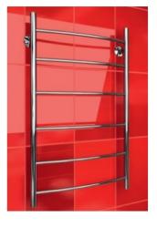 Полотенцесушитель Двин R-Eco 80/50, водяной (3/4"-1/2" К внутр.1/2" Полированный), универсальное подключение, нержавеющая сталь, настенный, форма лесенка, цвет хром