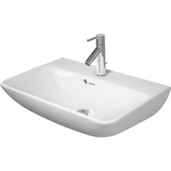 Раковина DURAVIT ME by Starck, 60х40х18 см, подвесная, прямоугольная, санфарфор, цвет белый, с 1 отверстием под смеситель, слив/перелив