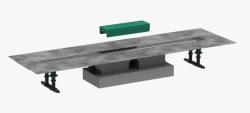 Трап Hansgrohe uBox universal 90, для душа, для установки вровень с полом, 90х11,3 см, с гидрозатвором, горизонтальный выпуск, нержавеющая сталь/пластик, прямоугольный, для внешних частей RainDrain Rock и RainDrain Match