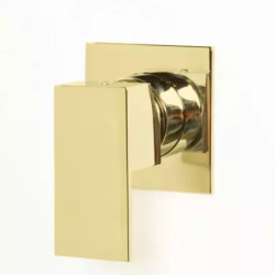 Смеситель для душа Cezares Unika, встраиваемый, однорычажный, без излива, керамический, латунь, внутренний (скрытый монтаж), цвет золото Смеситель для душа Cezares Unika, встраиваемый, однорычажный, без излива, керамический, латунь, внутренний (скрытый монтаж), цвет золото