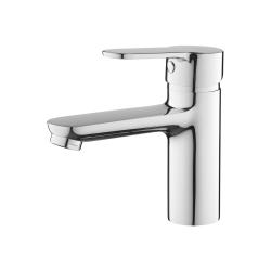 Смеситель для раковины/умывальника AQUEDUC однорычажный, неповоротный, керамический, длина излива 112 мм, высота 78 мм латунь, цвет хром 345398