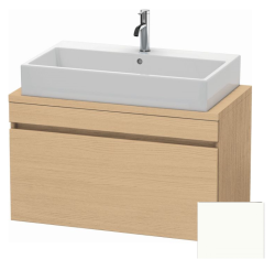Тумба под раковину для консоли/столешницы Duravit DuraStyle 90х47,8х51,2 см, подвесная, ДСП, цвет: натуральный дуб/белый матовый, 1 выдвижной ящик, прямоугольная