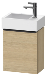 Тумба под раковину Duravit D-Neo, 36,4х22,2х44 см, подвесная, с распашной дверцей, ДСП, цвет: графит матовый, шкафчик навесной, прямоугольная, левая, в ванную комнату