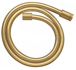 Шланг для душа Axor 160 см, с регулировкой напора воды, 1/2” и 1/2”  для душа/лейки/ванны, с металлическим напылением, без лейки, внутренняя резьба, пластиковый, цвет шлифованное золото, душевой, для душа/ванной