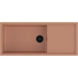 Мойка кухонная Omoikiri Sintesi 116-CN, 50х116 см, врезная, из керамики (Artceramic), прямоугольная, цвет каньон, без отверстия под смеситель, с крылом, оборачиваемая, слив-перелив, врезная в столещницу, для кухни