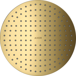 Верхний душ AXOR ShowerSolutions 250 2je, потолочный/скрытый монтаж, круглый, с 2 режимами, размер 25 см, металлический, цвет: полированное золото, для душа/ванной