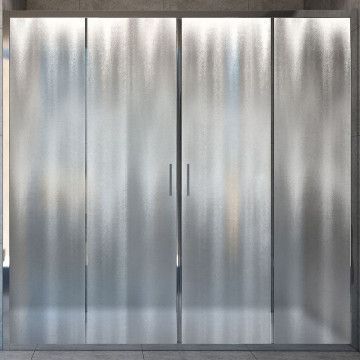Душевая дверь Vincea Garda  170х190 см, стекло шиншилла, профиль хром, левое/правое, плоская/в нишу, две двери раздвижные