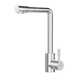 Смеситель для кухни/мойки Am.Pm X-Joy S однорычажный, поворотный, высокий, керамический, длина 175 мм, нержавеющая сталь, цвет хром