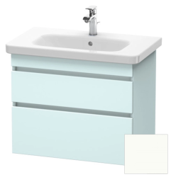 Тумба под раковину для консоли/столешницы Duravit DuraStyle 80х47,8х51,2 см, подвесная, ДСП, цвет: светло-голубой/белый матовый, 2 выдвижных ящика, прямоугольная