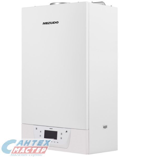 Котел газовый GB MIZUDO M24TК (240 кв. м) двухконтурный (2х), 24 кВт мощность, настенный, с закрытой камерой сгорания, для отопления, водяного теплого пола, горячей воды, ГВС, водоснабжения частного жилом дома, дачи, квартиры, конденсационный