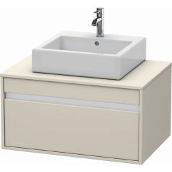 Тумба под раковину для консоли/столешницы Duravit Ketho 80х55х42,6 см, подвесная, ДСП, цвет: серо-коричневый, 1 выдвижной ящик, прямоугольная