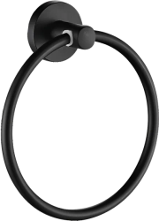 Полотенцедержатель Haiba, настенный, форма кольцо, металлический, для полотенец в ванную/туалет/душевую кабину, цвет черный