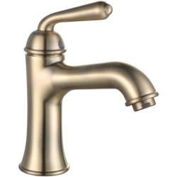 Смеситель для умывальника ROSE однорычажный, неповоротный, длина 130 мм, латунь, цвет бронза