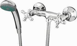 Смеситель для душа Melodia Galateo настенный, двухвентильный, без излива, керамический, латунь, цвет хром MDV40250