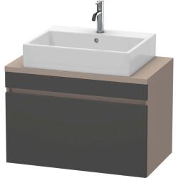 Тумба под раковину для консоли/столешницы Duravit DuraStyle 80х54,8х51,2 см, подвесная, ДСП, цвет: графит/базальт, 1 выдвижной ящик, прямоугольная
