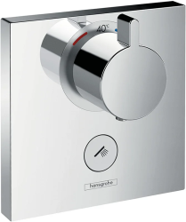 Смеситель для душа Hansgrohe ShowerSelect HighFlow, термостатический, скрытого монтажа, настенный, без излива/шланга/лейки, латунь, цвет хром