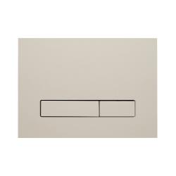 Кнопка смыва KK-POL Mitis Grande прямоугольная, цвет бежевый матовый, пластик, клавиша управления для сливного бачка, инсталляции унитаза, двойная, механическая, панель, универсальная, размер 245х175х14 мм
