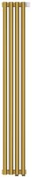 Радиатор отопления Сунержа Эстет-00 EU50 1200х180 4 секции, цвет золото, нижнее подключение, нержавеющая сталь, трубчатый