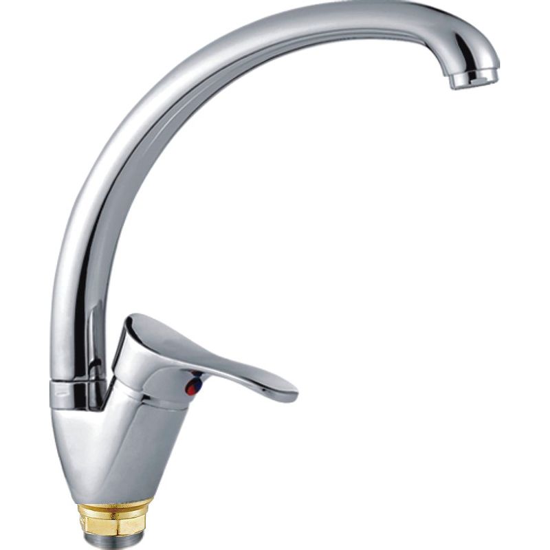 Смеситель для кухни/мойки HAIBA CRON однозахватный, поворотный, длина 194 мм, силумин, цвет хром