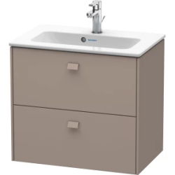 Тумба/шкафчик для консоли/столешницы Duravit Brioso под раковину 62х55х44,2 см, подвесная, ДСП, цвет: базальт, 2 выдвижных ящика, прямоугольная