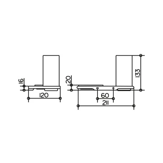 Стакан и мыльница с держателем Keuco Edition 400, настенный, латунь/стекло, округлый, для душа/ванны/зубных щеток/кускового мыла, в ванную комнату, под зубные щетки/кусковое мыло, цвет: хром