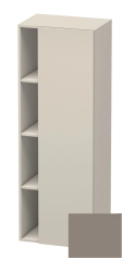 Пенал Duravit DuraStyle, 50x36x140 см, подвесной, (правый), с дверцей, с закрытыми/открытыми полками, цвет: серо-коричневый/базальт, в ванную комнату