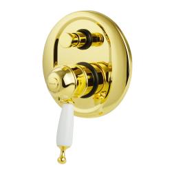 Смеситель для душа Migliore Oxford, скрытого монтажа, термостатический, без излива, встариваемый, латунь, цвет золото