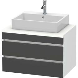 Тумба под раковину для консоли/столешницы Duravit DuraStyle 80х54,8х51,2 см, подвесная, ДСП, цвет: графит/белый матовый, 2 выдвижных ящика, прямоугольная