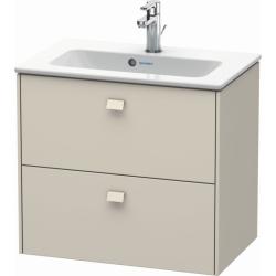 Тумба/шкафчик для консоли/столешницы Duravit Brioso под раковину 62х55х44,2 см, подвесная, ДСП, цвет: серо-коричневый, 2 выдвижных ящика, прямоугольная