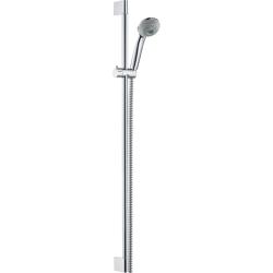 Душевой гарнитур Hansgrohe Crometta 85 Multi, высота 95,9 см, комплект: ручной душ/душевая штанга/шланг для душа/ползунок, нержавеющая сталь, цвет хром, наружного монтажа, настенный, для душа/ванной