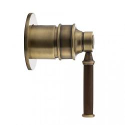 Смеситель для душа Migliore Ermitage Mini, скрытого монтажа, однорычажный, без излива, керамический, встраиваемый, латунь, цвет орех/бронза