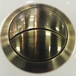 Кнопка арматуры бачка Cezares, бронза, круглая, пластик, две кнопки (режим эконом)