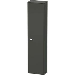 Пенал Duravit Brioso R, 27х19,6х133,1 см, подвесной/напольный, (правый), с дверцей/одностворчатый, с полками, со стеклянными полками, цвет: графит матовый/хром, в ванную комнату