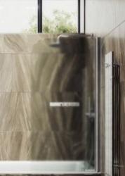 Душевая шторка на ванну MaybahGlass, 140х70 см, сатиновое стекло/профиль хром матовый, поворотная, закаленное стекло 6 мм, плоская/панель, правая/левая, правосторонняя/левосторонняя, универсальная