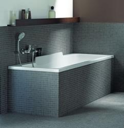 Ванна Duravit DuraStyle 170х75 см встраиваемая/пристенная, акриловая, цвет: белый, (без гидромассажа, ножек, сифона, фронтальной панели), прямоугольная, с одним наклоном для спины справа